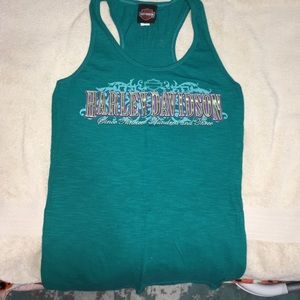 Green Harley-davidson tank top